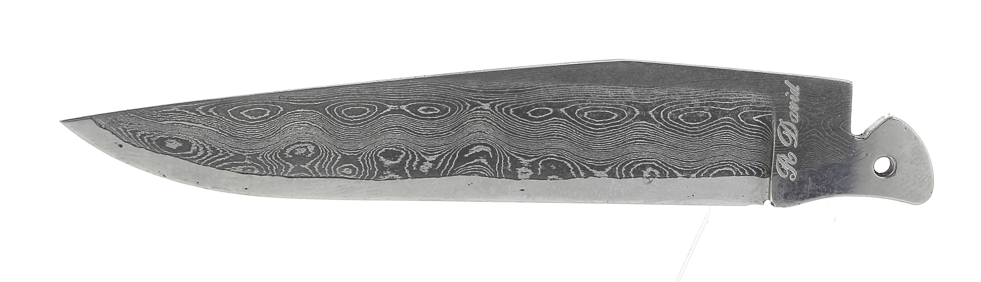 Laguiole knife damask edged reported carbon Rosa